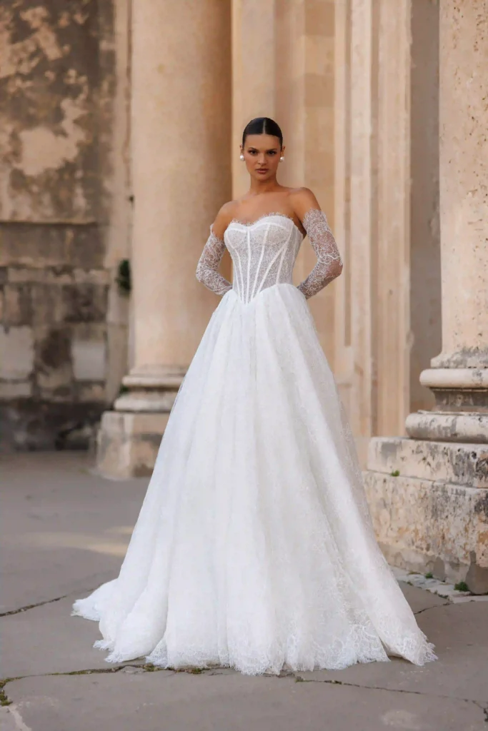 Fiona from the Lana Grace wedding dresses collection shown full front
