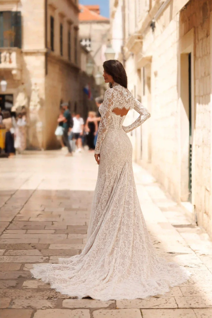 Back view of Holly from the Lana Grace wedding dresses collection